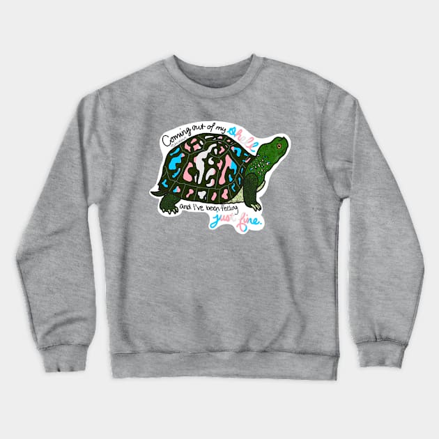 Trans* Pride Turtle Crewneck Sweatshirt by jberoldart